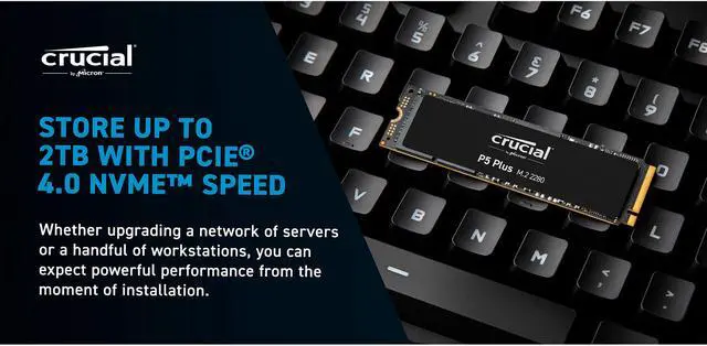 Alt view image 9 of 13 - Crucial P5 Plus M.2 2280 1TB PCI-Express 4.0 x4 NVMe 3D NAND Internal Solid State Drive (SSD) CT1000P5PSSD8