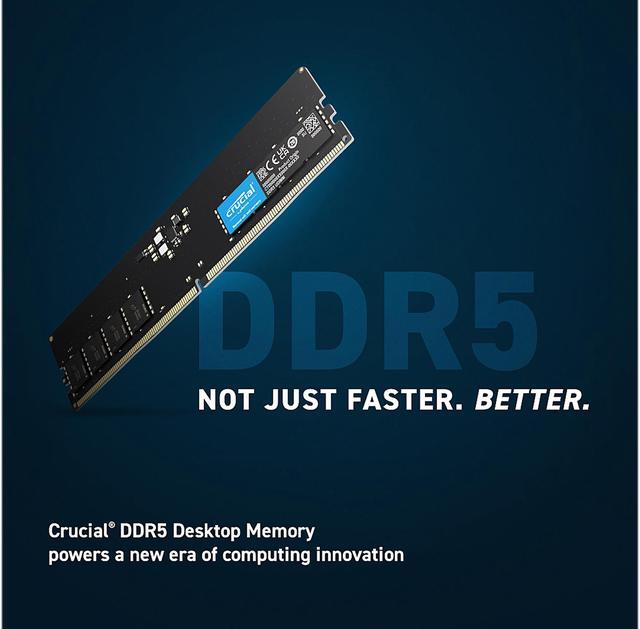 Alt view image 6 of 7 - Crucial 32GB (2 x 16GB) 288-Pin PC RAM DDR5 4800 (PC5 38400) Desktop Memory Model CT2K16G48C40U5