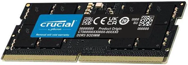 Alt view image 4 of 9 - Crucial 16GB 262-Pin DDR5 SO-DIMM DDR5 4800 (PC4 38400) Laptop Memory Model CT16G48C40S5