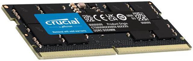 Crucial RAM 32GB DDR5 4800MHz CL40 Laptop Memory CT32G48C40S5 Black