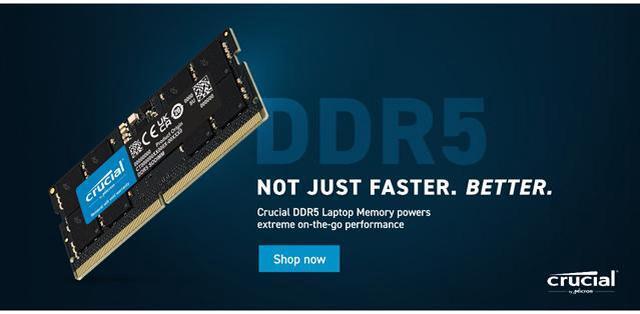 Alt view image 9 of 9 - Crucial 32GB (2 x 16GB) 262-Pin DDR5 SO-DIMM DDR5 5600 Laptop Memory Model CT2K16G56C46S5