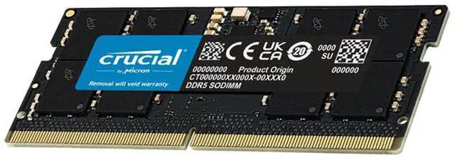 Alt view image 4 of 9 - Crucial 32GB (2 x 16GB) 262-Pin DDR5 SO-DIMM DDR5 4800 (PC4 38400) Laptop Memory Model CT2K16G48C40S5
