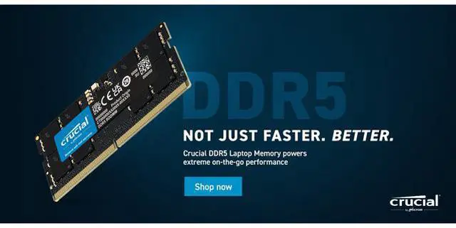 Alt view image 9 of 9 - Crucial 32GB (2 x 16GB) 262-Pin DDR5 SO-DIMM DDR5 4800 (PC4 38400) Laptop Memory Model CT2K16G48C40S5