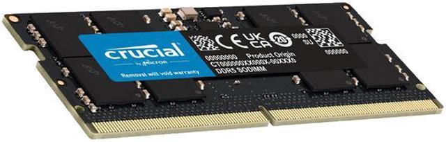 Crucial 64GB (2 x 32GB) 262-Pin DDR5 SO-DIMM DDR5 4800 (PC5 38400