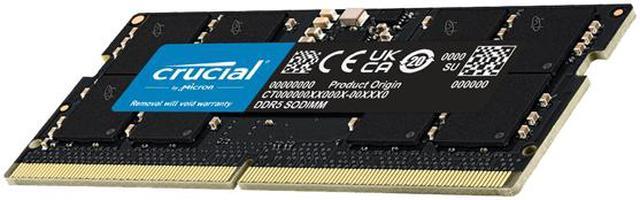 Crucial 64GB (2 x 32GB) 262-Pin DDR5 SO-DIMM DDR5 4800 (PC5 38400
