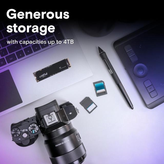 Alt view image 5 of 8 - Crucial P3 2TB PCIe 3.0 3D NAND NVMe M.2 SSD, up to 3500MB/s - CT2000P3SSD8