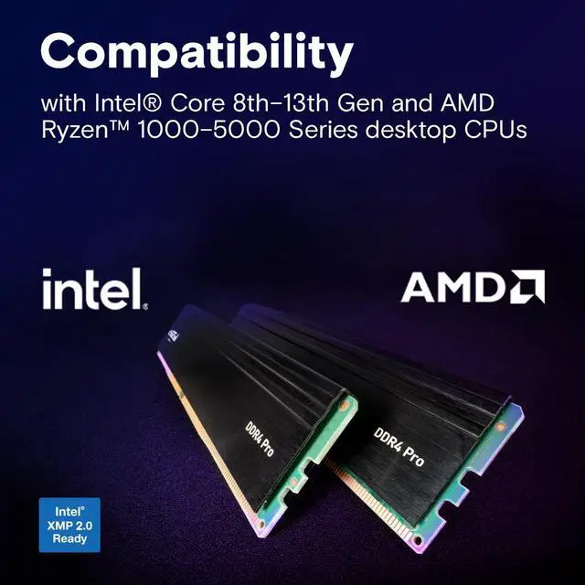 Alt view image 7 of 9 - Crucial Pro 64GB (2 x 32GB) 288-Pin PC RAM DDR4 3200 (PC4 25600) Desktop Memory Model CP2K32G4DFRA32A