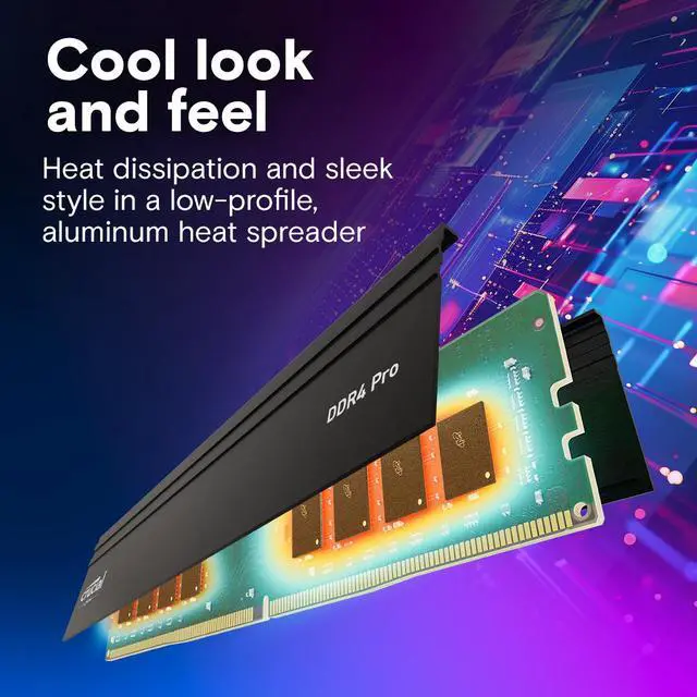Alt view image 8 of 9 - Crucial Pro 64GB (2 x 32GB) 288-Pin PC RAM DDR4 3200 (PC4 25600) Desktop Memory Model CP2K32G4DFRA32A