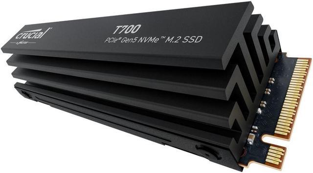 Crucial T700 1TB 3D NAND NVMe PCIe5.0 M.2 SSD Heatsink Model Up to 12,400  MB/s CT1000T700SSD5JP