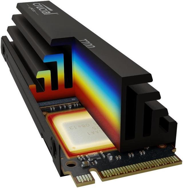 Alt view image 8 of 12 - Crucial T700 GEN5 NMVE M.2 Heatsink M.2 SSD 2280 4TB PCI-Express 5.0 x4 TLC NAND² Internal Solid State Drive (SSD) CT4000T700SSD5
