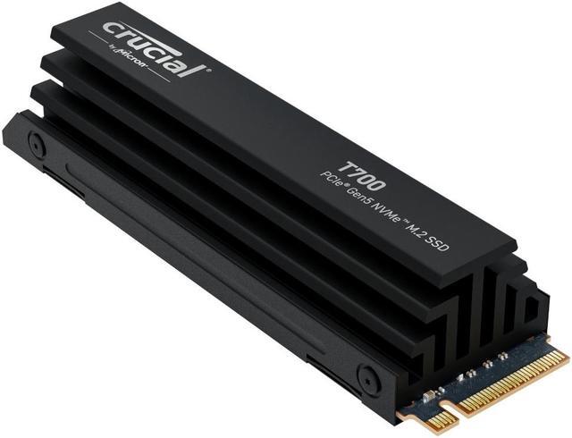 Alt view image 6 of 12 - Crucial T700 GEN5 NMVE M.2 Heatsink M.2 SSD 2280 4TB PCI-Express 5.0 x4 TLC NAND² Internal Solid State Drive (SSD) CT4000T700SSD5