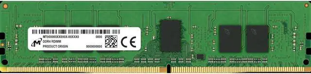 Main image of Micron 8GB Server Workstation Memory - DDR4 2933MHz - ECC Parity - Registered - 1Rx8 - CL21 - 1.2V