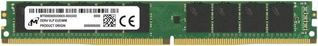 Main image of Micron 32GB Server Workstation Memory - DDR4 3200MHz - VLP ECC UDIMM - Unbuffered - 2Rx8 - CL22 - 1.2V
