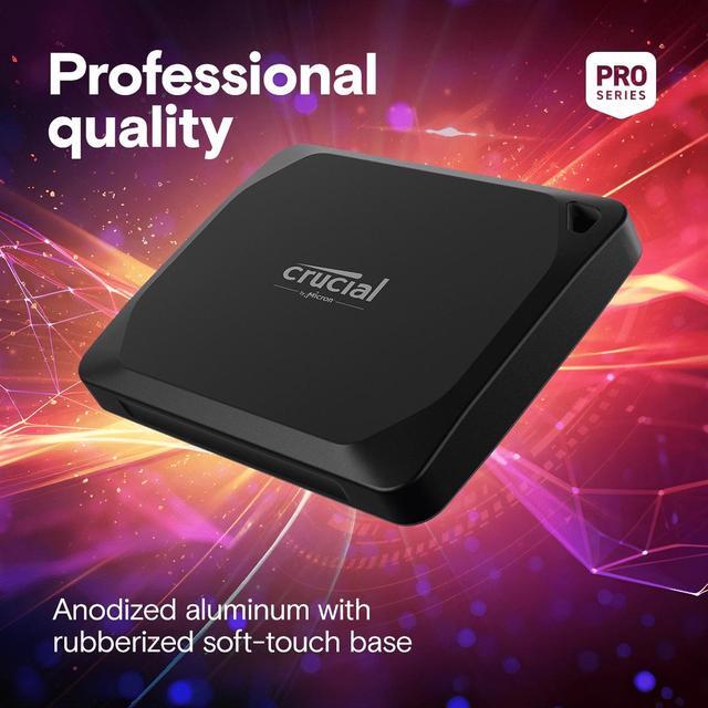Alt view image 7 of 7 - Crucial X10 Pro 1TB Portable SSD - Up to 2100MB/s read, 2000MB/s write - water and dust resistant, PC and Mac - USB 3.2 External Solid State Drive - CT1000X10PROSSD9