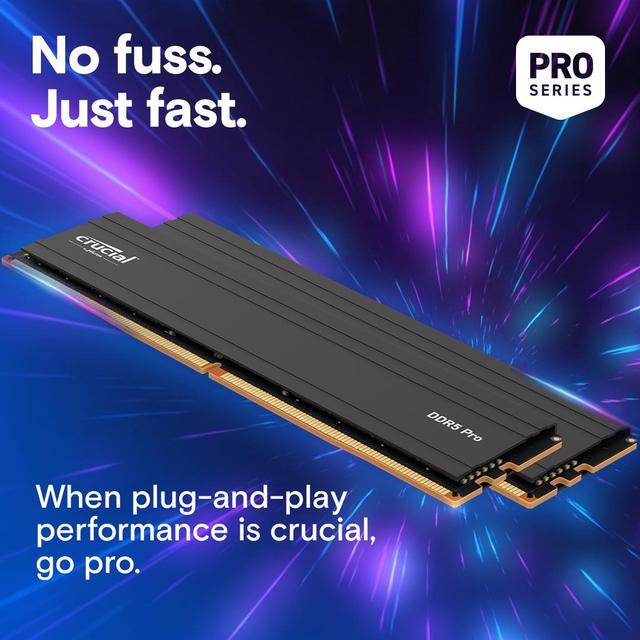 Alt view image 8 of 8 - Crucial Pro 32GB (2 x 16GB) DDR5 6000 (PC5 48000) Desktop Memory Model CP2K16G60C48U5