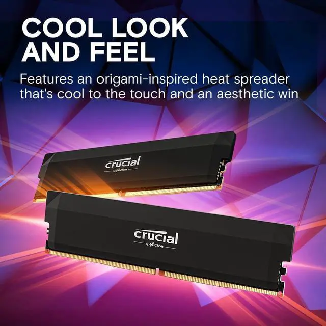Alt view image 6 of 7 - Crucial Pro Overclocking 32GB (2 x 16GB) DDR5 6000 (PC5 48000) Desktop Memory Model CP2K16G60C36U5B