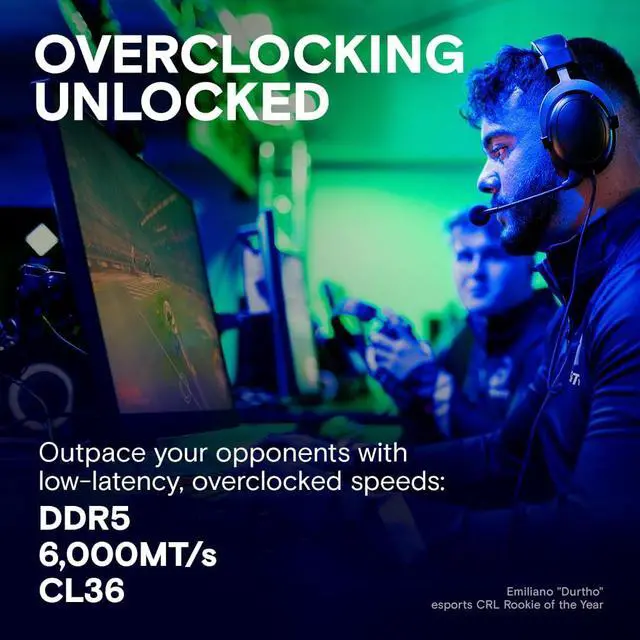 Alt view image 3 of 7 - Crucial Pro Overclocking 32GB (2 x 16GB) DDR5 6000 (PC5 48000) Desktop Memory Model CP2K16G60C36U5B