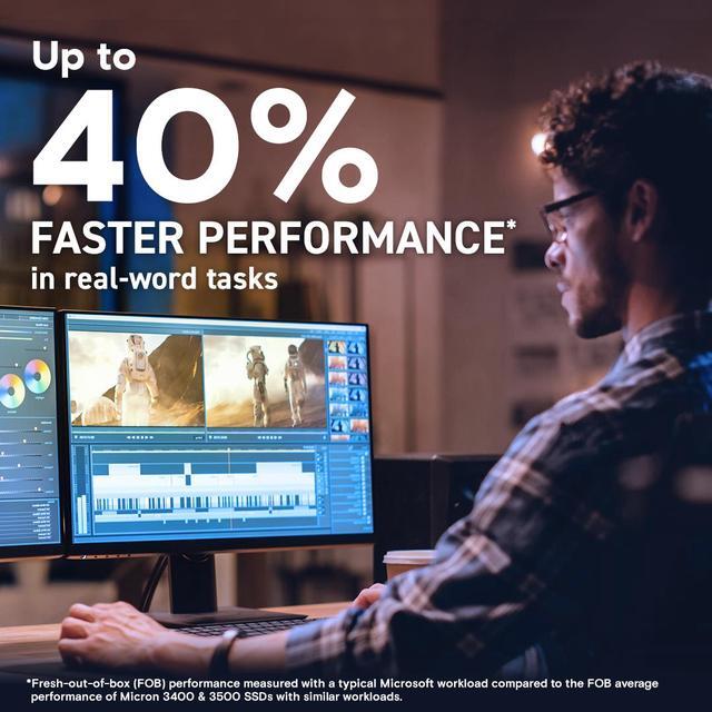 Alt view image 3 of 7 - Crucial T705 4TB PCIe Gen5 NVMe M.2 SSD - Up to 14,100 MB/s - Game Ready - Internal Solid State Drive (PC) - +1mo Adobe CC - CT4000T705SSD3