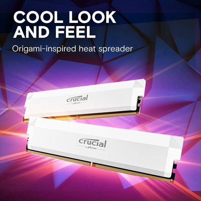 Alt view image 6 of 6 - Crucial Pro Overclocking 32GB (2 x 16GB) DDR5 6000 (PC5 48000) Desktop Memory Model CP2K16G60C36U5W