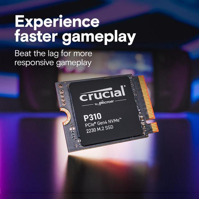 Alt view image 4 of 6 - Crucial P310 2TB PCIe Gen4 2230 NVMe M.2 SSD - Up to 7,100 MB/s - Uplevel Your Console - Internal Solid State Drive (PC) - CT2000P310SSD2