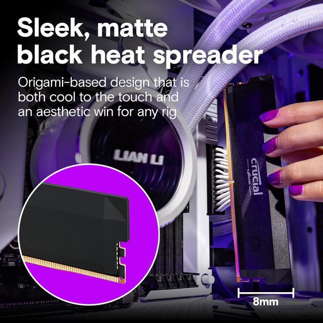 Alt view image 4 of 5 - Crucial Pro Overclocking 64GB (2 x 32GB) DDR5 6000 (PC5 48000) Desktop Memory Model CP2K32G60C40U5B