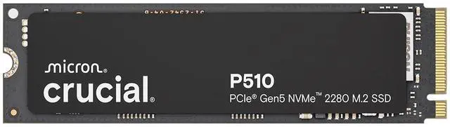 Main image of Crucial P510 2TB Gen5 NVMe SSD, Up to 10,000 MB/s, PCIe 5.0 M.2 2280 SSD, Internal Solid State Drive, Compatible with Laptop, CT2000P510SSD8