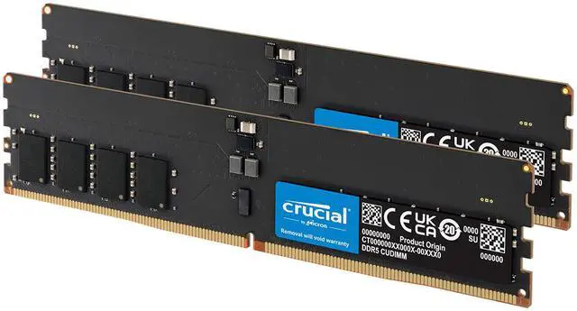 Main image of Crucial 64GB (2 x 32GB) 288-Pin PC RAM DDR5 6400 (PC5 51200) Desktop Memory Model CT2K32G64C52CU5