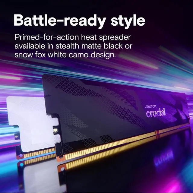 Alt view image 5 of 6 - Crucial Pro Overclocking 32GB (2 x 16GB) DDR5 6400 (PC5 51200) Desktop Memory Model CP2K16G64C32U5B