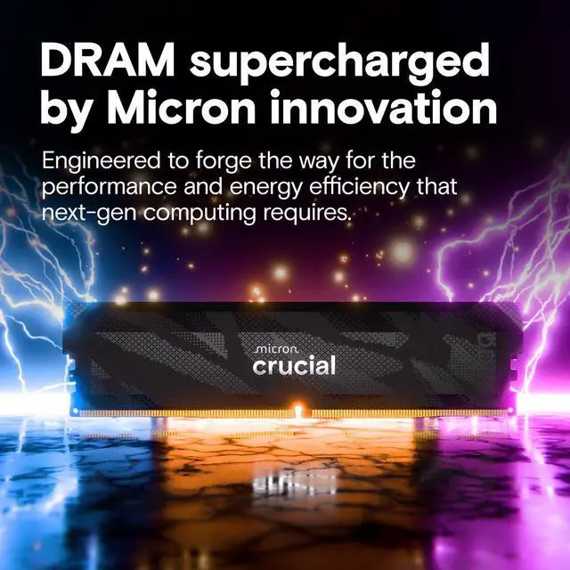 Alt view image 6 of 6 - Crucial Pro Overclocking 32GB (2 x 16GB) DDR5 6400 (PC5 51200) Desktop Memory Model CP2K16G64C32U5B