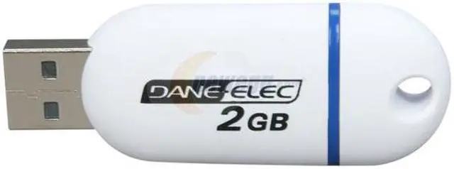 Alt view image 2 of 5 - DANE-ELEC 2GB USB 2.0 Flash Drive Capless (White) DA-ZMP-02G-CA-W1-R
