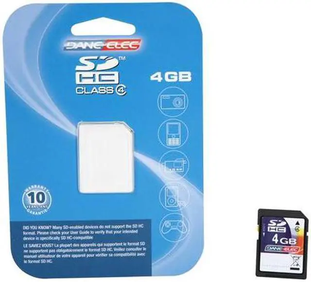 Alt view image 5 of 5 - DANE-ELEC 4GB Secure Digital High-Capacity (SDHC) Flash Card Model DA-SD-4096-R