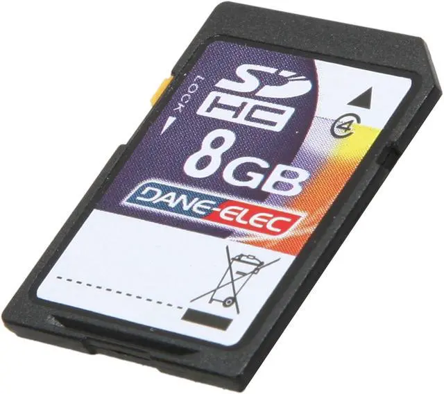 Main image of DANE-ELEC 8GB Secure Digital High-Capacity (SDHC) Flash Card Model DA-SD-8192-R