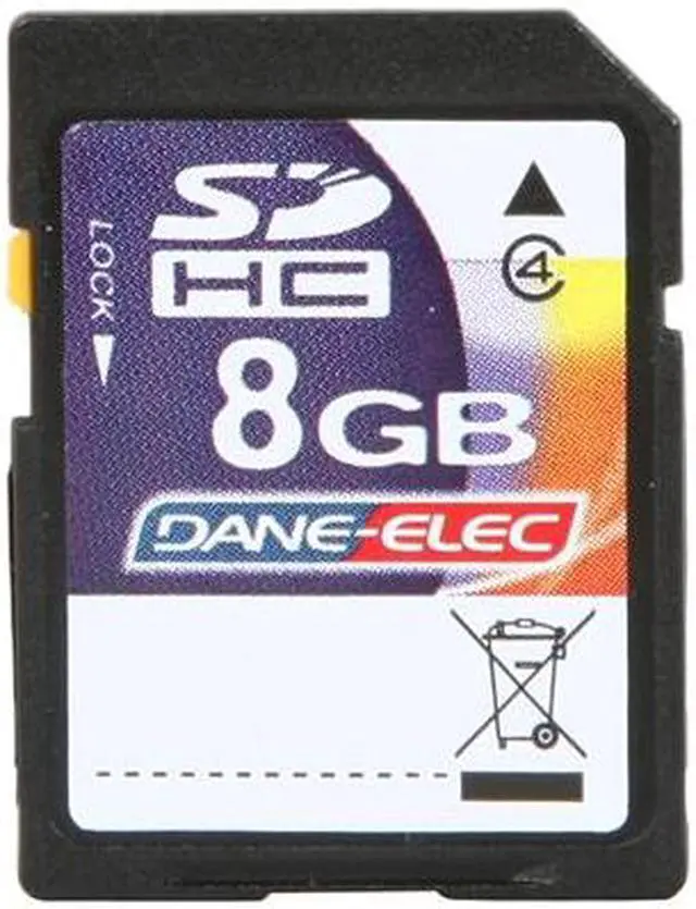 Alt view image 2 of 5 - DANE-ELEC 8GB Secure Digital High-Capacity (SDHC) Flash Card Model DA-SD-8192-R