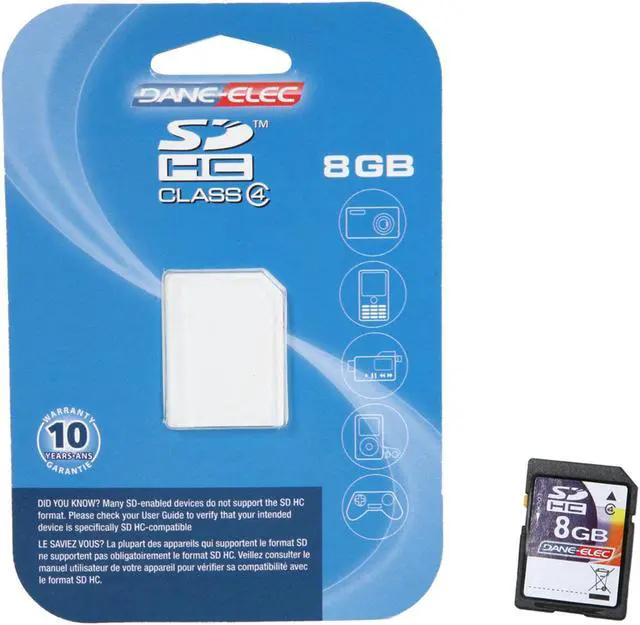 Alt view image 5 of 5 - DANE-ELEC 8GB Secure Digital High-Capacity (SDHC) Flash Card Model DA-SD-8192-R