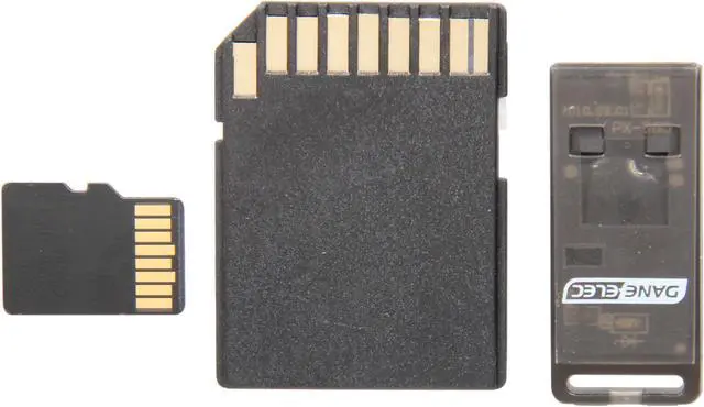 Alt view image 3 of 4 - DANE-ELEC 8GB microSDHC Flash Card Universal Connectivity Kit with SD & USB Adapter Model DA-3IN1-08G-R