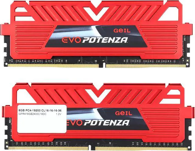 Alt view image 3 of 4 - GeIL EVO POTENZA 16GB (2 x 8GB) DDR4 2400 (PC4 19200) Desktop Memory Model GPR416GB2400C16DC