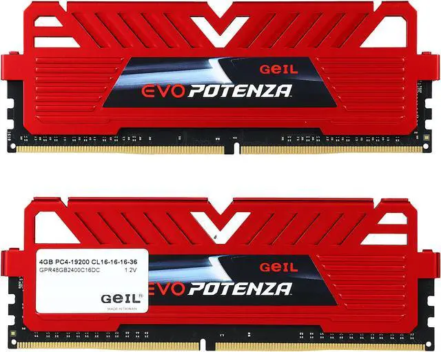 Alt view image 2 of 3 - GeIL EVO POTENZA 8GB (2 x 4GB) DDR4 2400 (PC4 19200) Desktop Memory Model GPR48GB2400C16DC