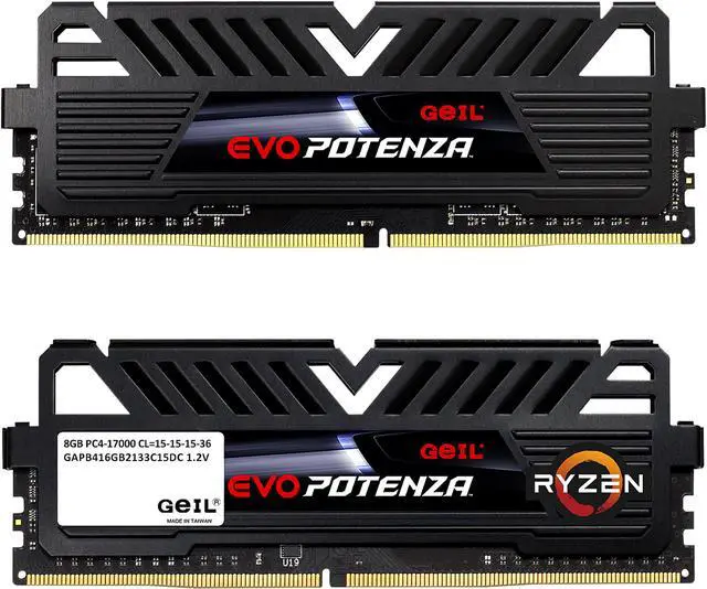 Main image of GeIL EVO POTENZA AMD 16GB (2 x 8GB) DDR4 2133 (PC4 17000) Desktop Memory Model GAPB416GB2133C15DC