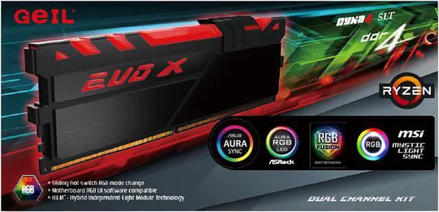 Alt view image 3 of 3 - GeIL AMD Edition EVO X 16GB (2 x 8GB) DDR4 3200 (PC4 25600) Dual Channel Kit Model GAEXW416GB3200C16ADC