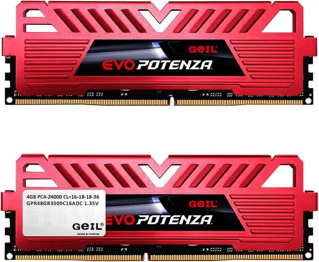 Alt view image 2 of 3 - GeIL EVO POTENZA 8GB (2 x 4GB) DDR4 3000 (PC4 24000) Desktop Memory Model GPR48GB3000C16ADC