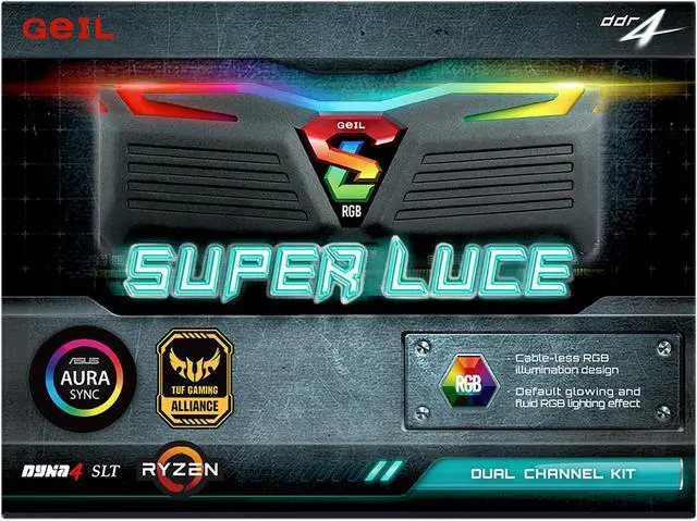Alt view image 3 of 3 - GeIL 16GB (2 x 8GB) 288-Pin DDR4 RGB SDRAM DDR4 3000 (PC4 24000) Desktop Memory Model GALTS416GB3000C16ADC TUF Gaming Alliance