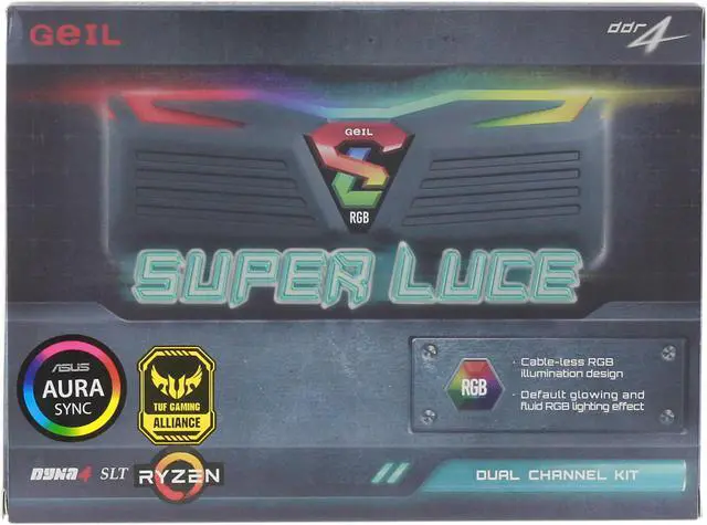 Alt view image 2 of 2 - GeIL SUPER LUCE RGB SYNC 16GB (2 x 8GB) DDR4 3200 (PC4 25600) Desktop Memory - TUF Gaming Alliance Model GALTS416GB3200C16ADC