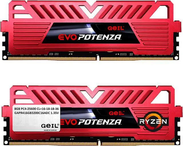 Alt view image 2 of 3 - GeIL EVO POTENZA 16GB (2 x 8GB) DDR4 3200 (PC4 25600) Desktop Memory Model GAPR416GB3200C16ADC