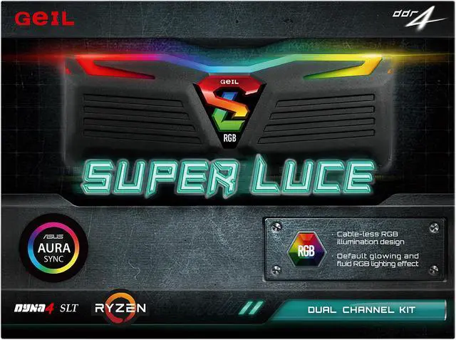 Alt view image 3 of 3 - GeIL SUPER LUCE RGB SYNC 16GB (2 x 8GB) DDR4 3600 (PC4 28800) Desktop Memory Model GALS416GB3600C18ADC