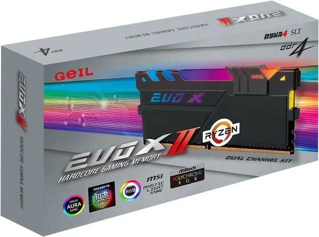 EVO X II ROG-CERTIFIED DDR4-3200 8GB×4 GeIL EVO X II 16GB (2 x 8GB) DDR4 3200 (PC4 25600) Desktop