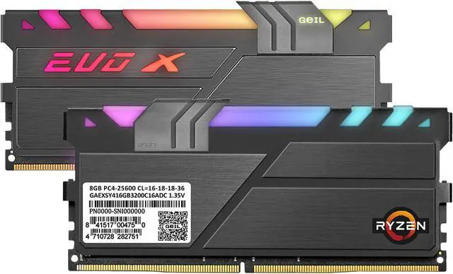 Main image of GeIL EVO X II 16GB (2 x 8GB) DDR4 3200 (PC4 25600) Desktop Memory Model GAEXSY416GB3200C16ADC
