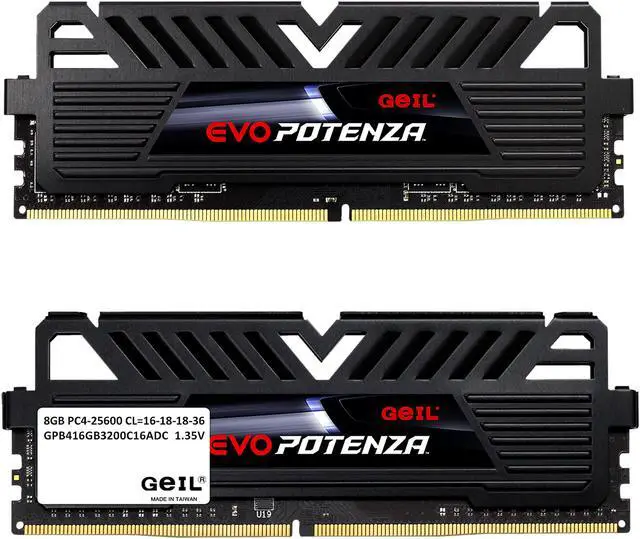 Alt view image 2 of 3 - GeIL EVO POTENZA 32GB (2 x 16GB) DDR4 3000 (PC4 24000) Desktop Memory Model GPB432GB3000C16ADC