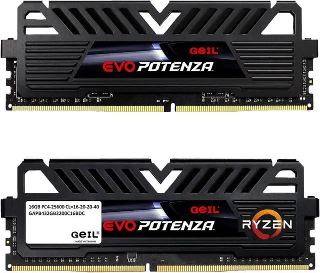 Alt view image 2 of 3 - GeIL EVO POTENZA AMD 32GB (2 x 16GB) 288-Pin PC RAM DDR4 3200 (PC4 25600) Desktop Memory Model GAPB432GB3200C16BDC