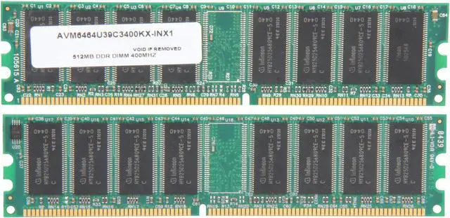 Alt view image 2 of 3 - AllComponents 1GB (2 x 512MB) DDR 400 (PC 3200) Dual Channel Kit Desktop Memory Model AC400X64/1024-KIT