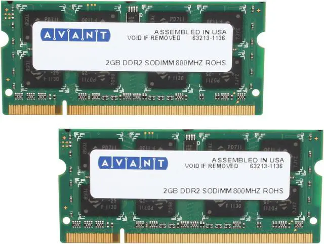 Main image of AllComponents 4GB (2 x 2GB) 200-Pin DDR2 SO-DIMM DDR2 800 (PC2 6400) Laptop Memory Model AC2/SO800X64/4096-KIT
